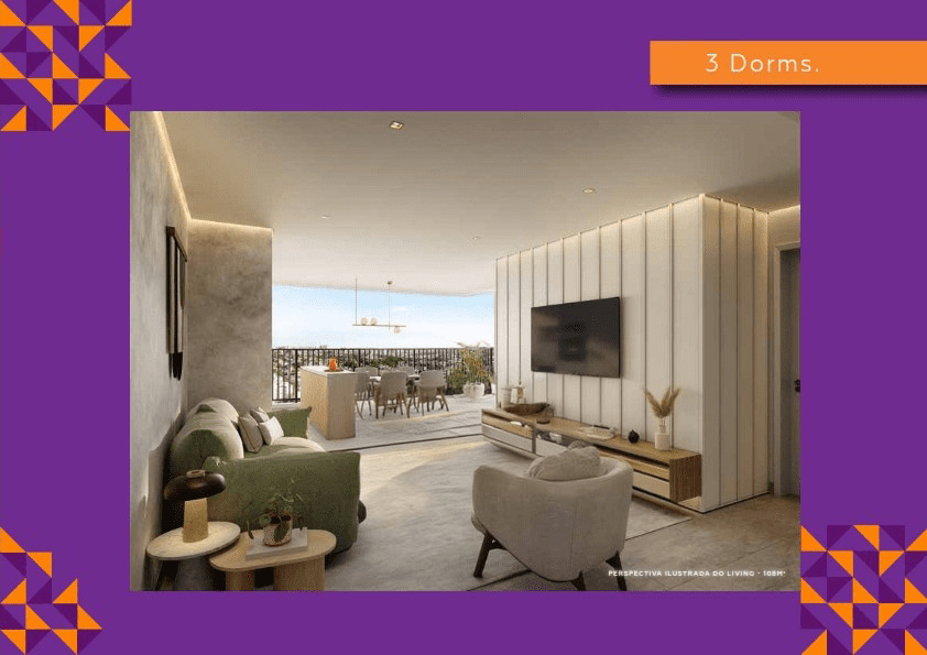 living 108m² vista jardim guedala